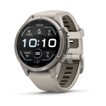 Garmin fenix 9 Pro 43mm Titanium with Fog Grey Dark Sandstone Silicone Band