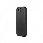 Kaitse&uuml;mbris Apple iPhone 17e / iPhone 16e, must, naturaalsest nahast, MagSafe &uuml;hilduv, Mujjo