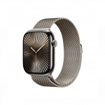 Apple Watch Series 10 GPS + Cellular 46mm Natural Titanium Case with Natural Milanese Loop- M/L