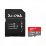 Sandisk m&auml;lukaart microSDXC 128GB Ultra A1+ adapter
