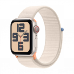 Apple Watch SE 2023 GPS + Cellular 40mm Starlight Aluminium Case with Starlight Sport Loop