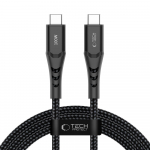 Laadimiskaabel Type-C to Type-C Otsik 2m PD 100W / QC3.0 Must Vastupidav Tech-Protect