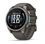 Garmin fenix 9 47mm Titanium with Pebble Grey Silicone Band