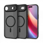 Kaitse&uuml;mbris Ultra Hybrid (MagFit), Apple iPhone Air, matt l&auml;bipaistev musta &auml;&auml;rega, MagSafe &uuml;hilduv, Spigen