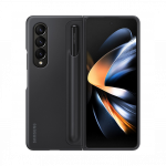 Samsung Galaxy Fold4 Standing Cover with Pen, kaitse&uuml;mbris puutepliiatsiga, must