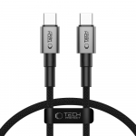 Laadimiskaabel Type-C to Type-C 0.5m 100W / 5A Tumehall Punutud Kaabliga Tech-Protect