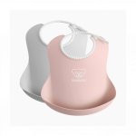BabyBj&ouml;rn Baby Bib 2-pack Grey/Powder Pink