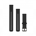 Garmin Quick Release Bands 18mm Black Silicone Slate Hardware
