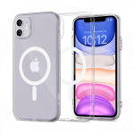 Kaitse&uuml;mbris FlexAir MagSafe, Apple iPhone 11, l&auml;bipaistev valge MagSafe ringiga, Tech-Protect