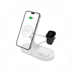 Juhtmevaba laadimisalus QI15W-A41 3in1 MagSafe, valge, Tech-Protect