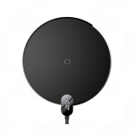 Juhtmevaba laadimisalus Digital LED 15W, must, Baseus