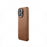 Kaitse&uuml;mbris Apple iPhone 15 Pro Max, pruun, MagSafe, naturaalsest nahast, Mujjo