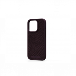 Kaitse&uuml;mbris Salmon Leather MagSafe Apple iPhone 15 Pro, tumepunane, Njord