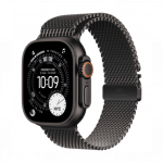 Apple Watch Ultra 3 GPS + Cellular 49mm Black Titanium Case with Black Titanium Milanese Loop- Small