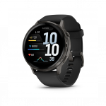Garmin Venu 4 45mm Slate with Black Silicone Band