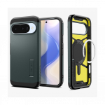 Kaitse&uuml;mbris Tough Armor AI (MagFit), Google Pixel 10 Pro / Pixel 10, tumeroheline, tugijalaga, Qi2/MagSafe &uuml;hilduv, Spigen
