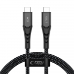 Laadimiskaabel Type-C to Type-C Otsik 1m PD 100W / QC3.0 Must Vastupidav Tech-Protect