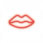 Dekoratiivne neoon LED valgustus "Huuled" punane