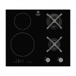 Electrolux Hob EGD6576NOK Induction and gas, Number of burners/cooking zones 4, Black, Display, Timer