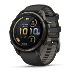 Garmin fenix 9 Pro inReach 47mm Carbon Gray DLC Titanium with Black Pebble Grey Silicone Band