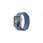 Apple Watch Series 9 GPS 45mm Silver Aluminum Case with Winter Blue Sport Loop