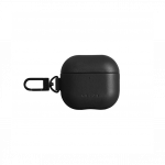 Kaitse&uuml;mbris Apple AirPods 4, must, naturaalsest nahast, Mujjo