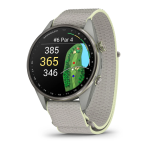 Garmin Approach S72 47mm Silver Citron Titanium Bezel with Fog Gray Citron ComfortFit Fabric Band