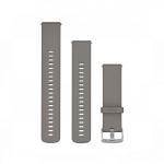 Garmin Quick Release Bands 22mm Silver Grey Silicone Silver Hardware