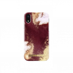 Fashion Case iPhone XR Golden Burgundy Marble