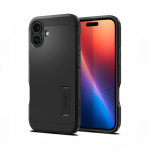 Kaitse&uuml;mbris Tough Armor AI (MagFit), Apple iPhone 16, must, tugijalaga, MagSafe, Spigen