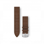 Garmin Quick Release 20 mm Dark Brown Embossed Italian Leather with Silver Hardware