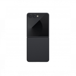 Kaitse&uuml;mbris Ultra-Slim, Samsung Galaxy Flip7, must/hall, &uuml;li&otilde;huke, Qi2/MagSafe &uuml;hilduv, Pitaka