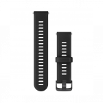 Garmin Watch Bands Black Silicone with Slate Hardware