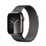 Apple Watch Series 9 GPS + Cellular 41mm Graphite Stainless Steel Case with Graphite Milanese Loop
