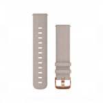 Garmin Quick Release 20 mm Gray Suede Band with Rose Gold Hardware