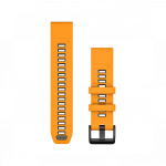 Garmin 22mm QuickFit Spark Orange Graphite Silicone Band