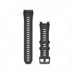 Garmin 22mm Watch Band Charcoal Silicone With Metal Buckle