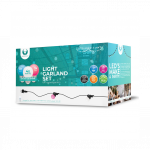 Led lambikett 12m + 10 pirni (valge, roosa, sinine)