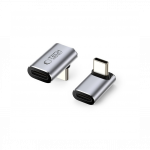 Nurgaadapter USB-C otsik -> USB-C pesa, 90 kraadi, hall, AA02, Tech-Protect