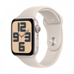 Apple Watch SE 2024 GPS 44mm Starlight Aluminum Case with Starlight Sport Band S/M