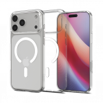 Kaitse&uuml;mbris Liquid Crystal (MagFit), Apple iPhone 17 Pro Max, l&auml;bipaistev valge MagSafe ringiga, Spigen