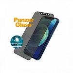 Kaitseklaas Apple iPhone 12 mini 5.4", &uuml;mbrises&otilde;bralik, musta &auml;&auml;rega, privaatsusfiltriga, PanzerGlass