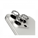Tagakaamerate kaitseklaasid Hoops, Apple iPhone 15 Pro / 15 Pro Max, valge (White Titanium), PanzerGlass