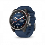 Garmin quatix 8 51mm Amoled Sapphire Titanium Bezel with Captain Blue Silicone Band