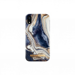 Fashion Case iPhone XR Golden Indigo Marble