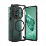 Kaitse&uuml;mbris Fusion X Magnetic, OnePlus 12, matt l&auml;bipaistev musta &auml;&auml;rega, MagSafe magnetiga, Ringke