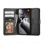 Kaitse&uuml;mbris kaanega Wallet, Xiaomi 14T, must, Tech-Protect