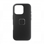 Kaitse&uuml;mbris Everyday Case, Apple iPhone 16 Pro, tumehall, MagSafe, riidest tagak&uuml;ljega, Peak Design