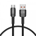 Laadimiskaabel USB-A to USB-C 0.5m 100W / 5A Must Vastupidav Tech-Protect