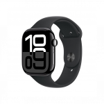 Apple Watch Series 10 GPS 46mm Jet Black Aluminum Case with Black Sport Band- M/L